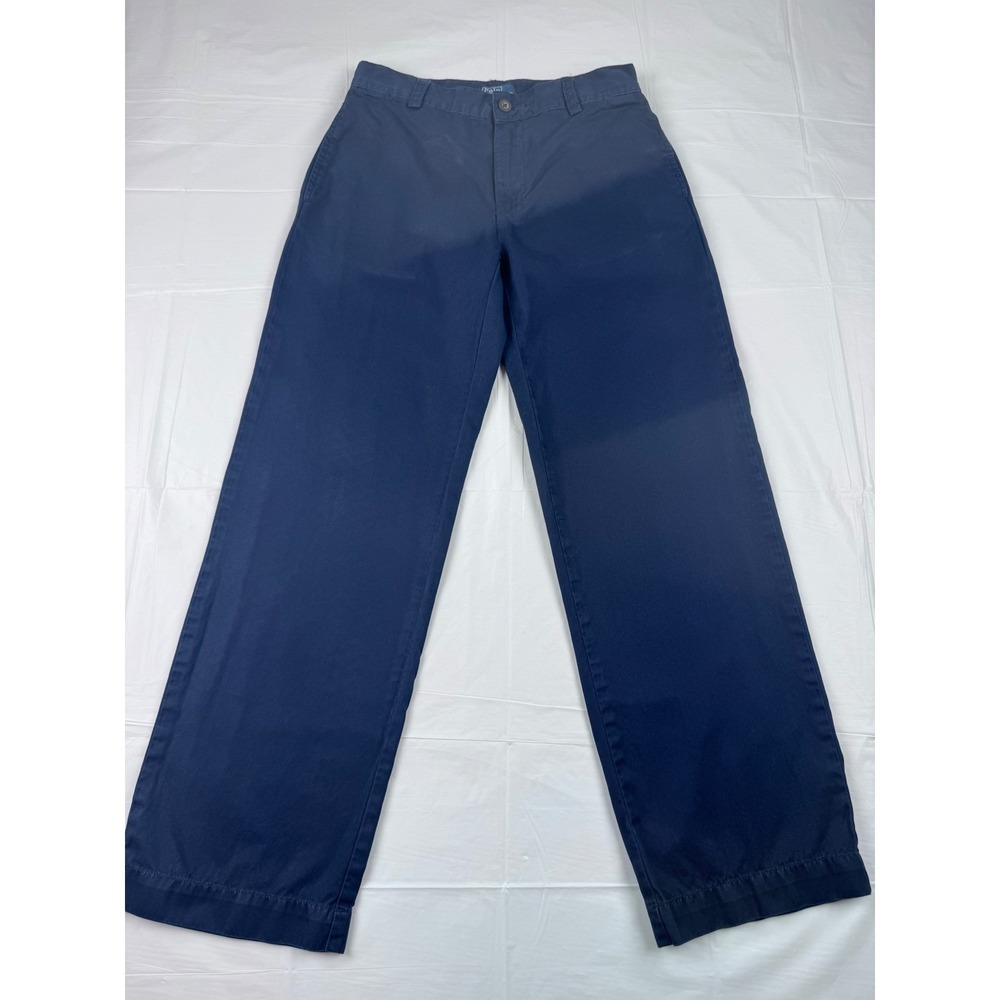 Polo Ralph Lauren Boys Navy Blue Cotton Chino Pants Size 12 Flat Front School